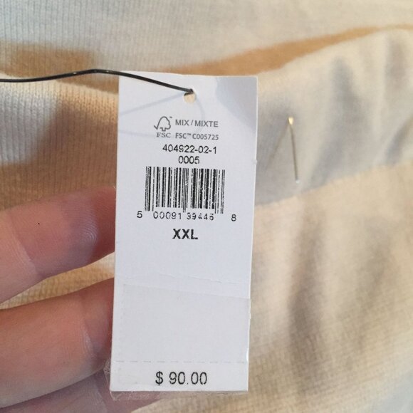 Banana Republic Womens XXL Faux Wrap Skirt Cream Knit  Elastic Waist Knee Length - Picture 4 of 11